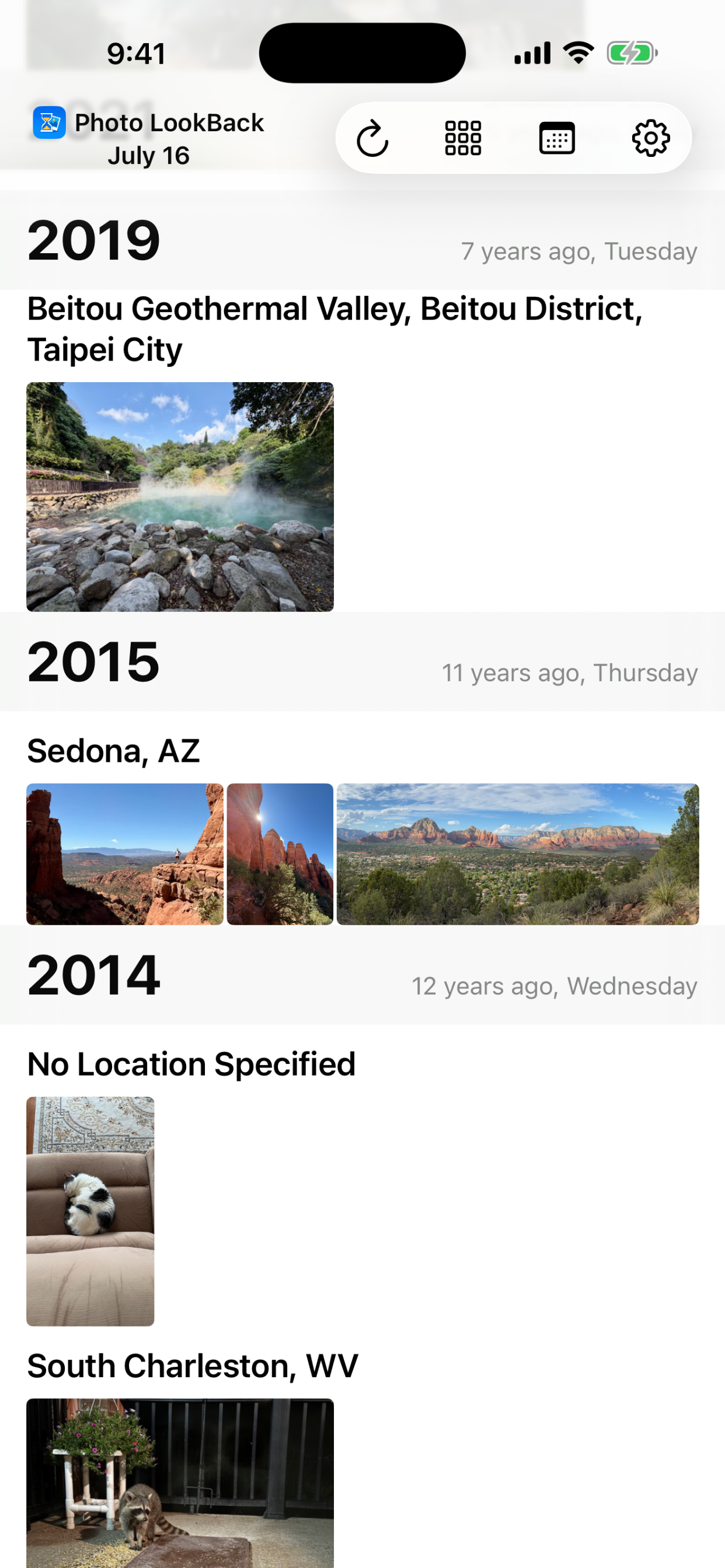 PhotoLookBack screenshot 1